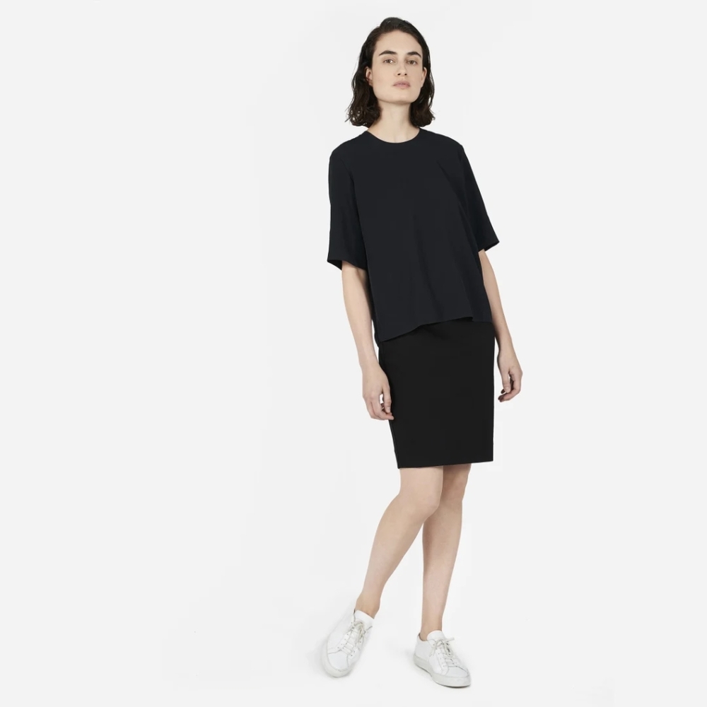 Everlane Japanese Go Weave Top Black 2